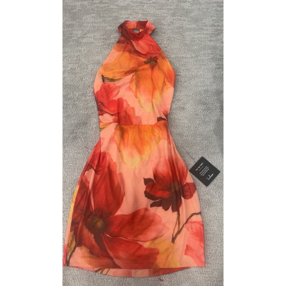 Floral Halter Neck Dress